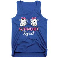 Support Squad Vintage Skeleton Hands Boo Bees Breast Cancer Gift Tank Top