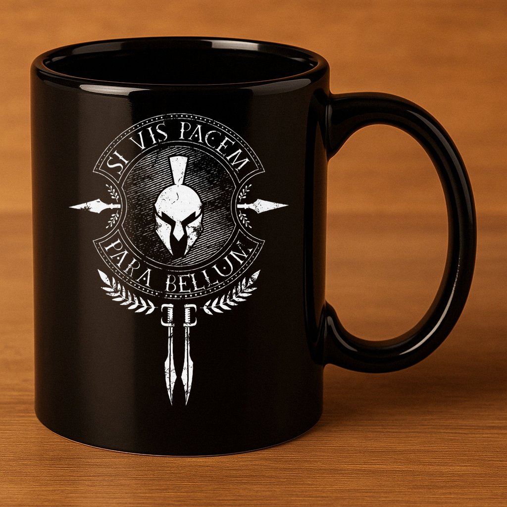 Sparta Si Vis Pacem Para Bellum 11oz C Handle Ceramic Mug