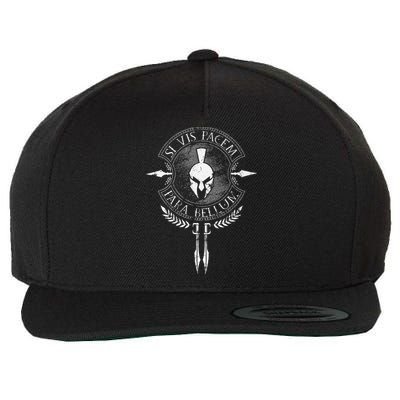 Sparta Si Vis Pacem Para Bellum Wool Snapback Cap