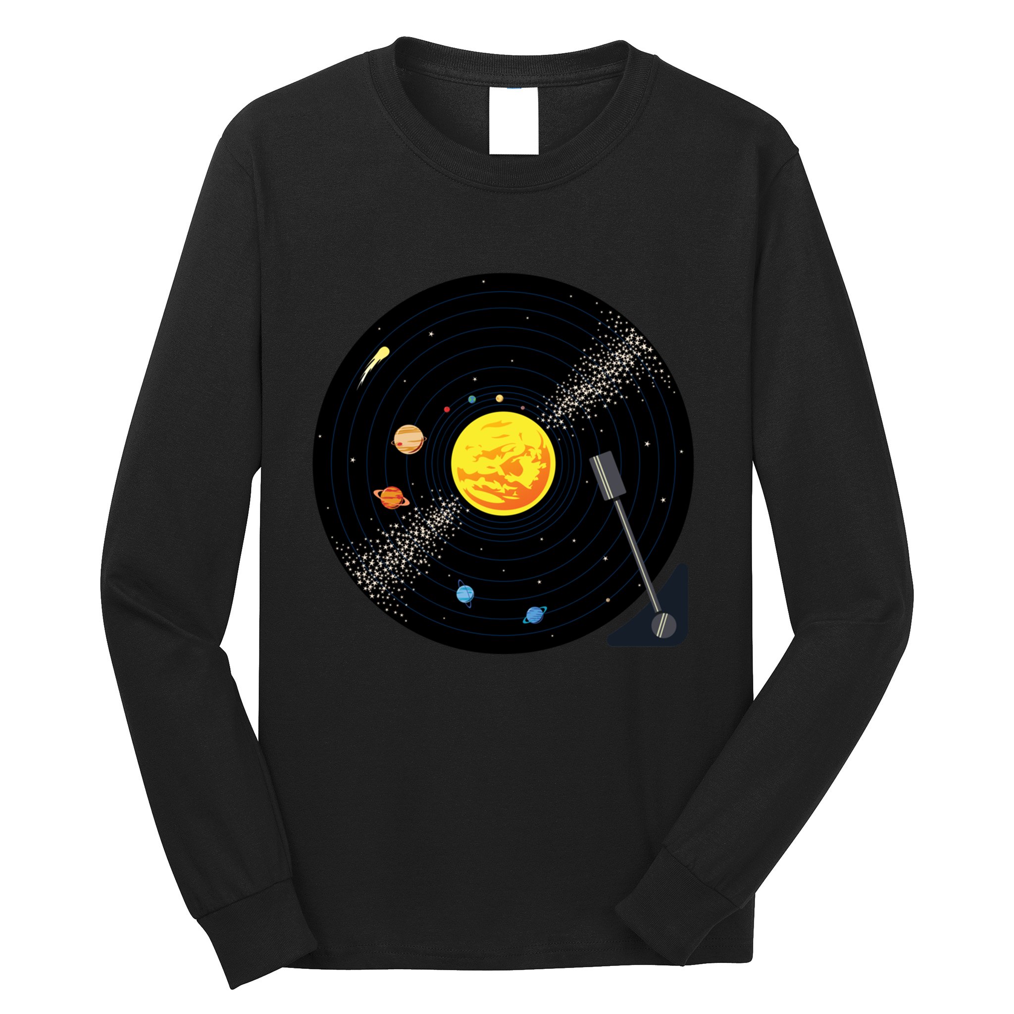 Solar System Vinyl Record Active Long Sleeve Shirt
