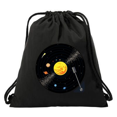 Solar System Vinyl Record Active Drawstring Bag
