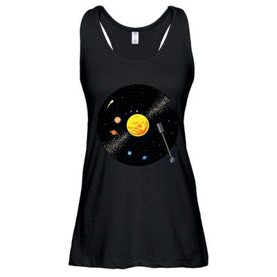 Solar System Vinyl Record Active Ladies Essential Flowy Tank