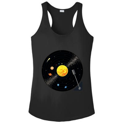 Solar System Vinyl Record Active Ladies PosiCharge Competitor Racerback Tank