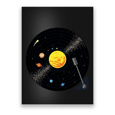 Solar System Vinyl Record Active Poster