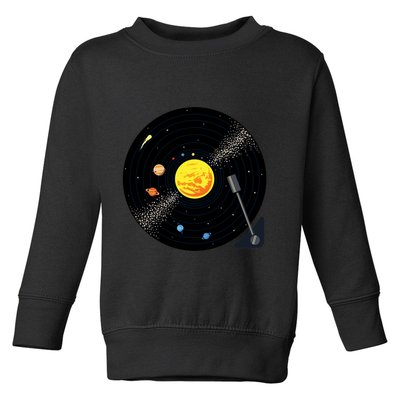 Solar System Vinyl Record Active Toddler Sweatshirt