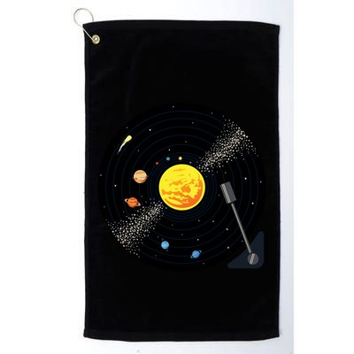 Solar System Vinyl Record Active Golf Towel