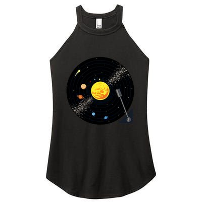 Solar System Vinyl Record Active Women's Perfect Tri Rocker Tank