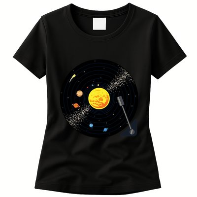 Solar System Vinyl Record Active Womens T-Shirt