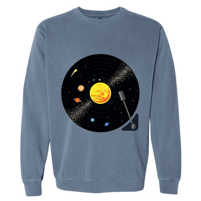 Solar System Vinyl Record Active Garment-Dyed Sweatshirt