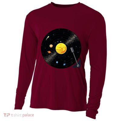 Solar System Vinyl Record Active Cooling Performance Long Sleeve Crew