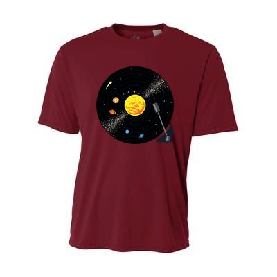 Solar System Vinyl Record Active Youth Performance Sprint T-Shirt