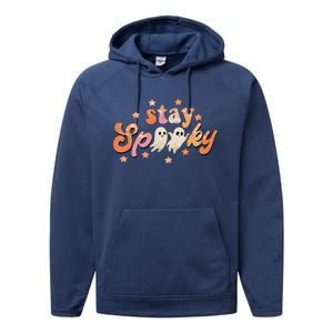 Stay Spooky Vibe Halloween Scary Ghost Funny Performance Fleece Hoodie