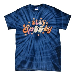 Stay Spooky Vibe Halloween Scary Ghost Funny Tie-Dye T-Shirt