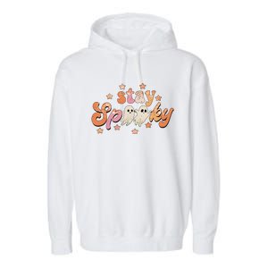 Stay Spooky Vibe Halloween Scary Ghost Funny Garment-Dyed Fleece Hoodie