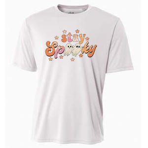 Stay Spooky Vibe Halloween Scary Ghost Funny Cooling Performance Crew T-Shirt