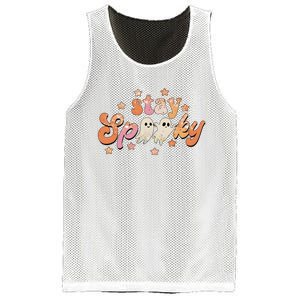 Stay Spooky Vibe Halloween Scary Ghost Funny Mesh Reversible Basketball Jersey Tank