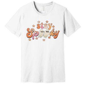 Stay Spooky Vibe Halloween Scary Ghost Funny Premium T-Shirt