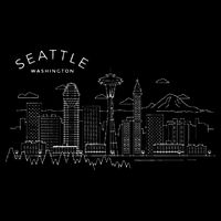 Seattle Skyline Vintage Seattle Washington Toddler Hoodie