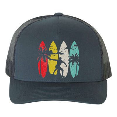 Surfer Surfboard Vintage Surfing Beach Summer Surf Yupoong Adult 5-Panel Trucker Hat