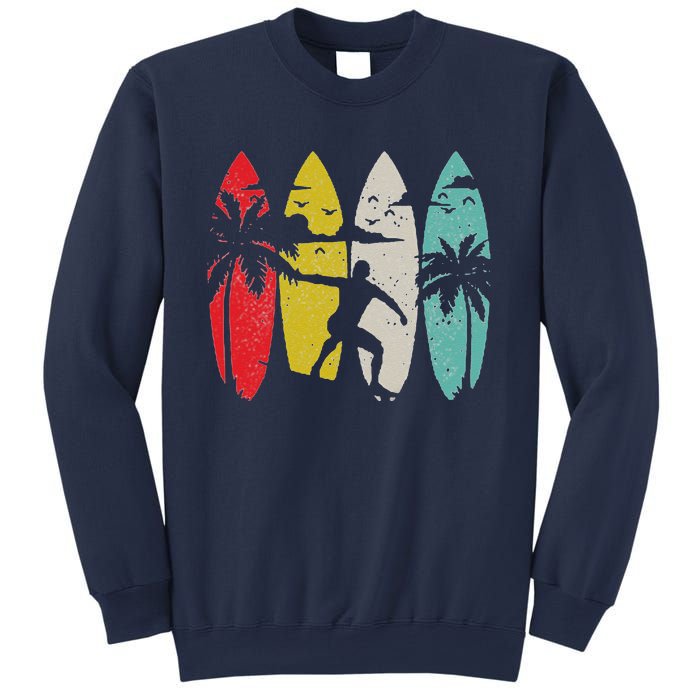 Surfer Surfboard Vintage Surfing Beach Summer Surf Sweatshirt