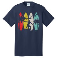 Surfer Surfboard Vintage Surfing Beach Summer Surf Tall T-Shirt