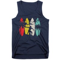 Surfer Surfboard Vintage Surfing Beach Summer Surf Tank Top