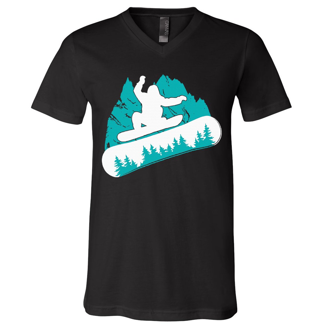 Snowboarding Snowboarder Vintage Winter Sports Holiday V-Neck T-Shirt