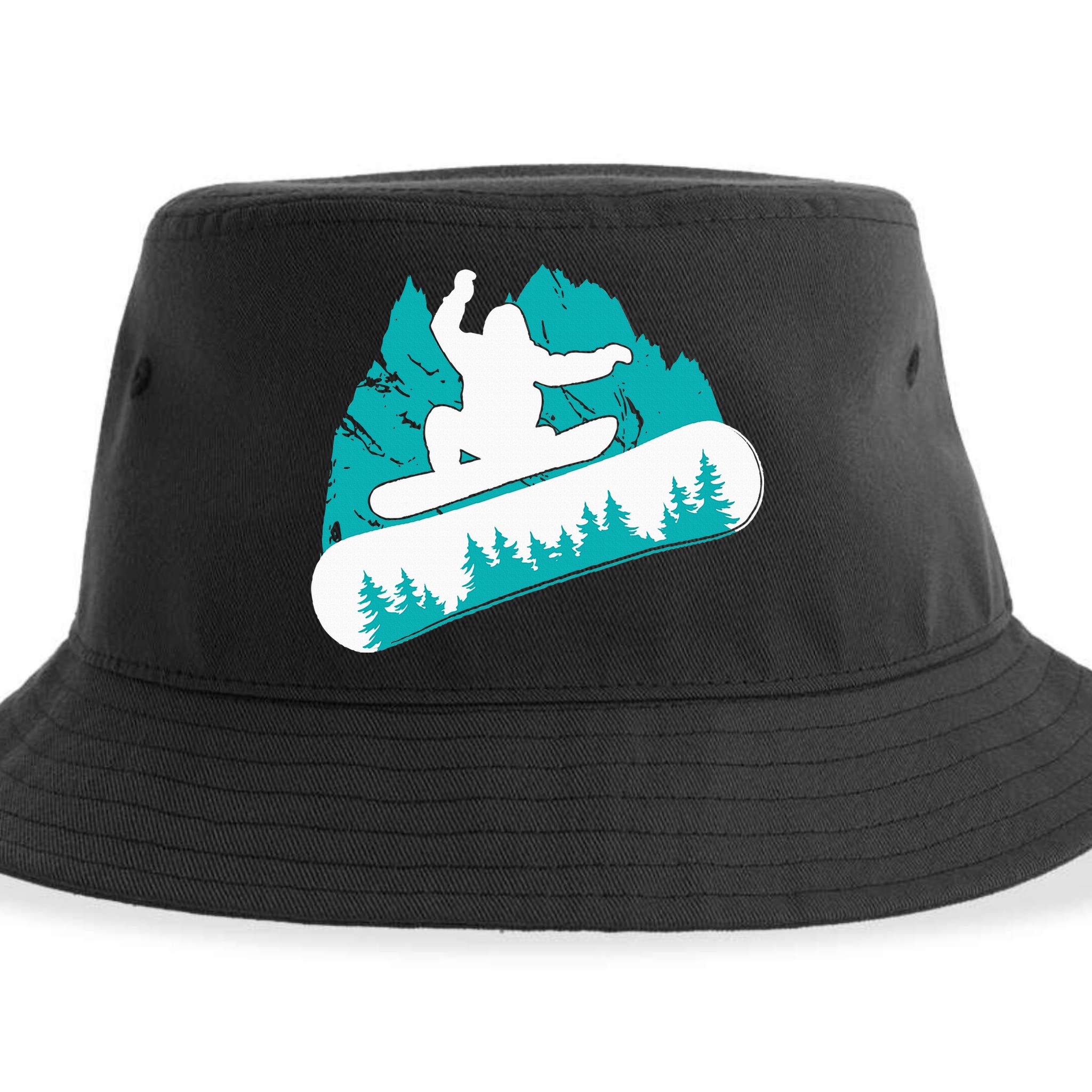 Snowboarding Snowboarder Vintage Winter Sports Holiday Sustainable Bucket Hat