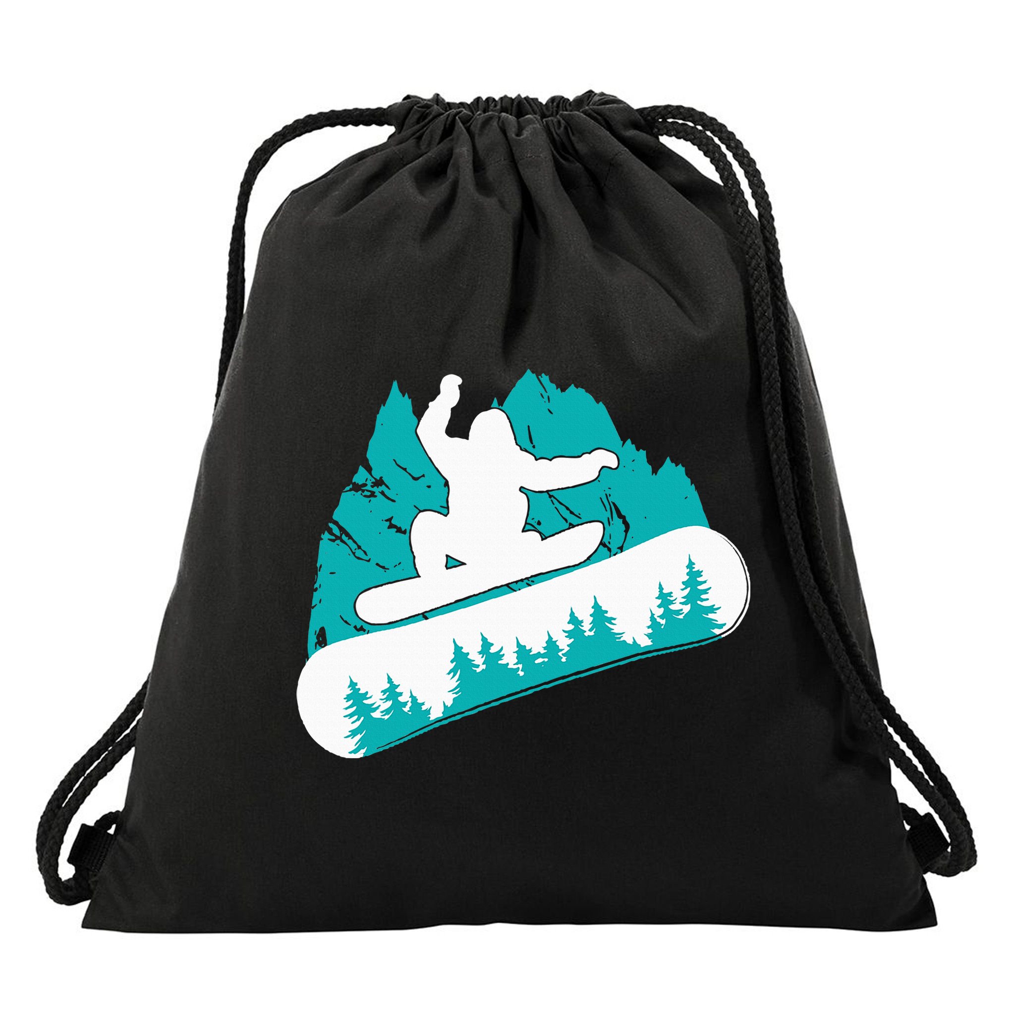 Snowboarding Snowboarder Vintage Winter Sports Holiday Drawstring Bag