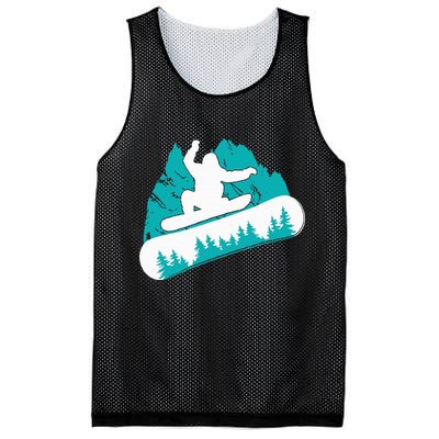 Snowboarding Snowboarder Vintage Winter Sports Holiday Mesh Reversible Basketball Jersey Tank