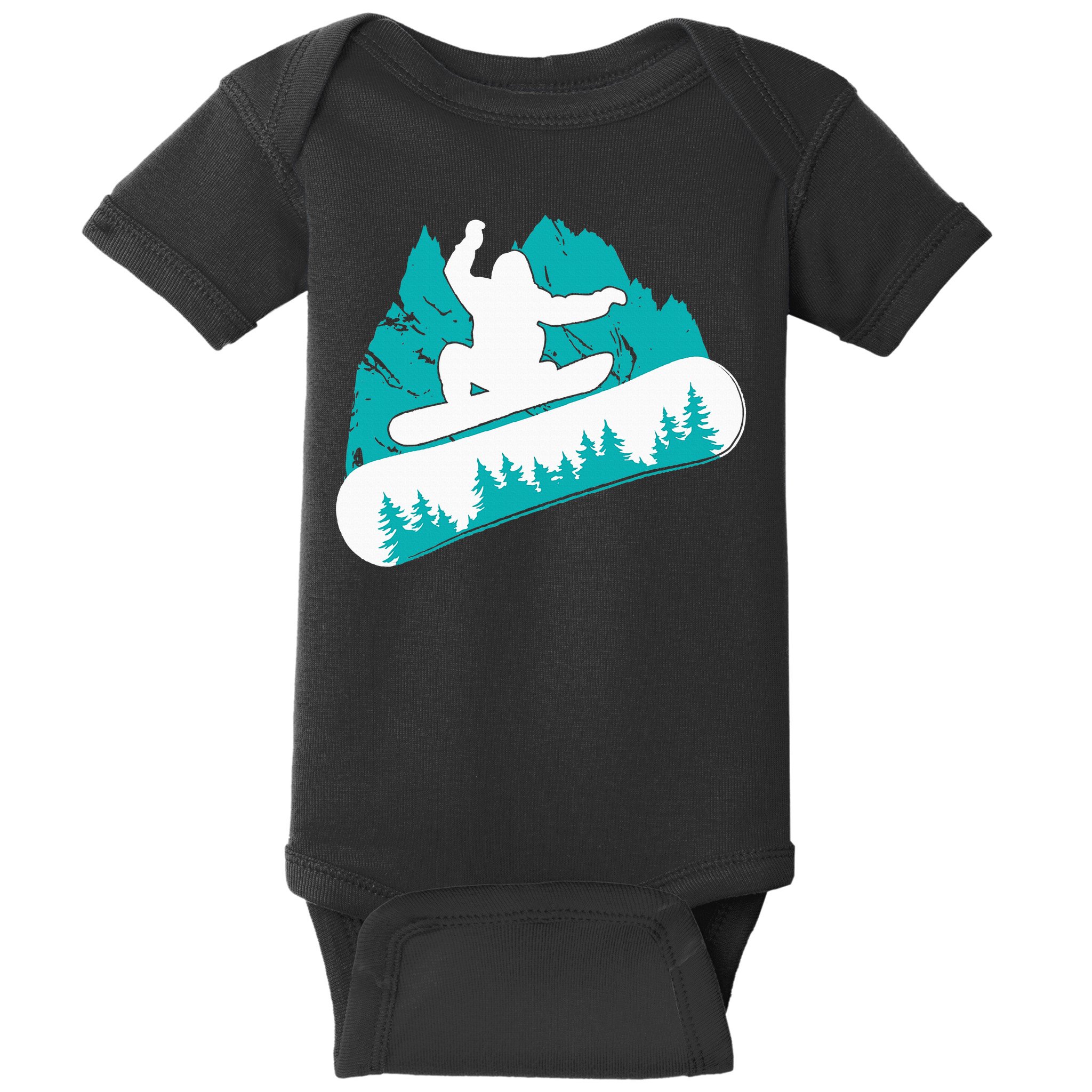 Snowboarding Snowboarder Vintage Winter Sports Holiday Baby Bodysuit