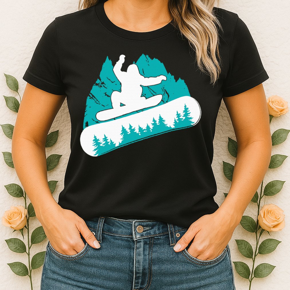 Snowboarding Snowboarder Vintage Winter Sports Holiday Womens T-Shirt