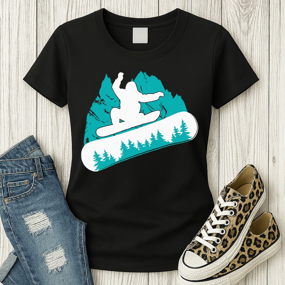 Snowboarding Snowboarder Vintage Winter Sports Holiday Womens T-Shirt