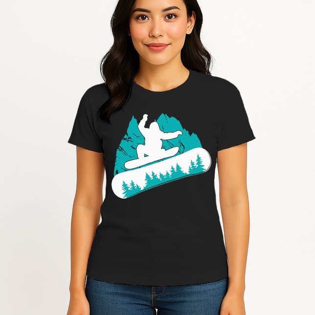 Snowboarding Snowboarder Vintage Winter Sports Holiday Womens T-Shirt
