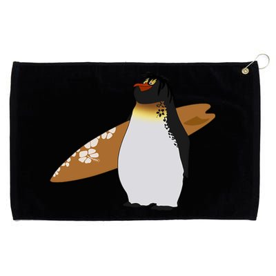 Surfing Surfboard Vintage Classic Retro Surfboarder Penguin Gift Grommeted Golf Towel