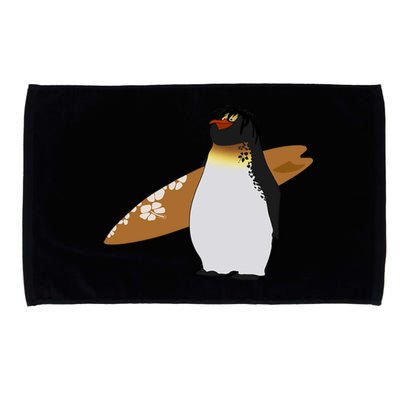 Surfing Surfboard Vintage Classic Retro Surfboarder Penguin Gift Microfiber Hand Towel