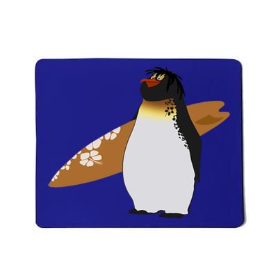 Surfing Surfboard Vintage Classic Retro Surfboarder Penguin Gift Mousepad