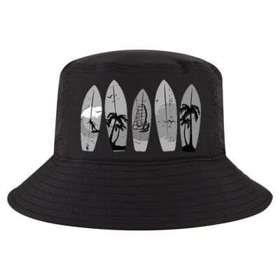 Surfing Surfboard Vintage Classic Retro Surfboarder Surfer Cool Comfort Performance Bucket Hat