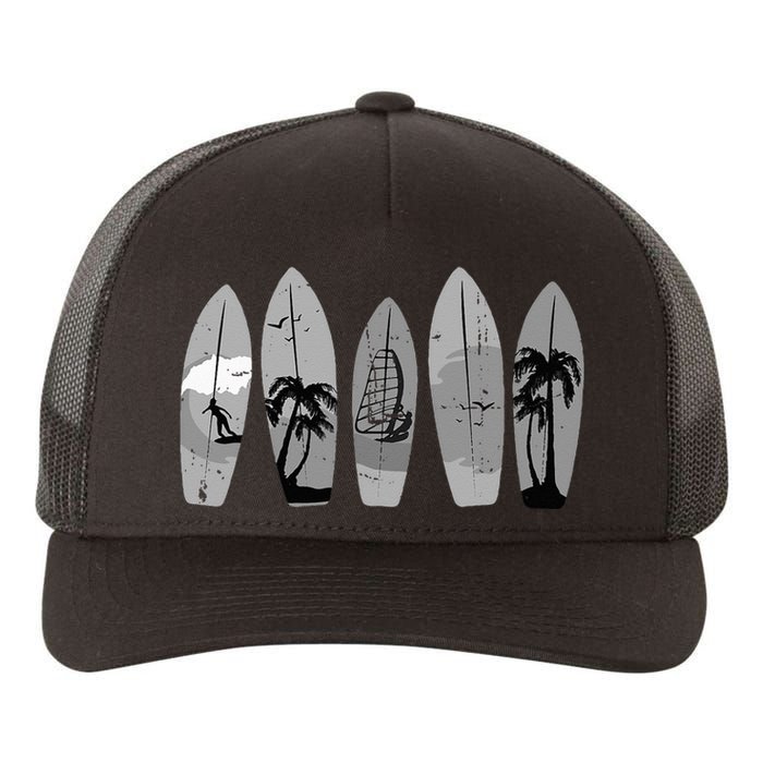 Surfing Surfboard Vintage Classic Retro Surfboarder Surfer Yupoong Adult 5-Panel Trucker Hat