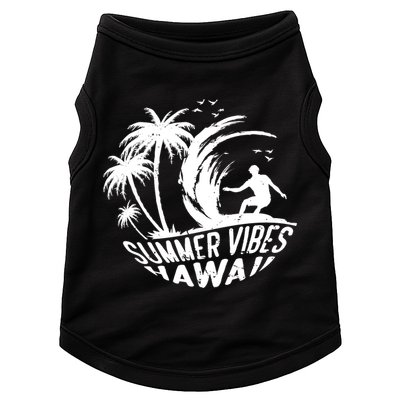 Surfing Summer Vibes Hawaii Surfing Vintage Gift Doggie Tank