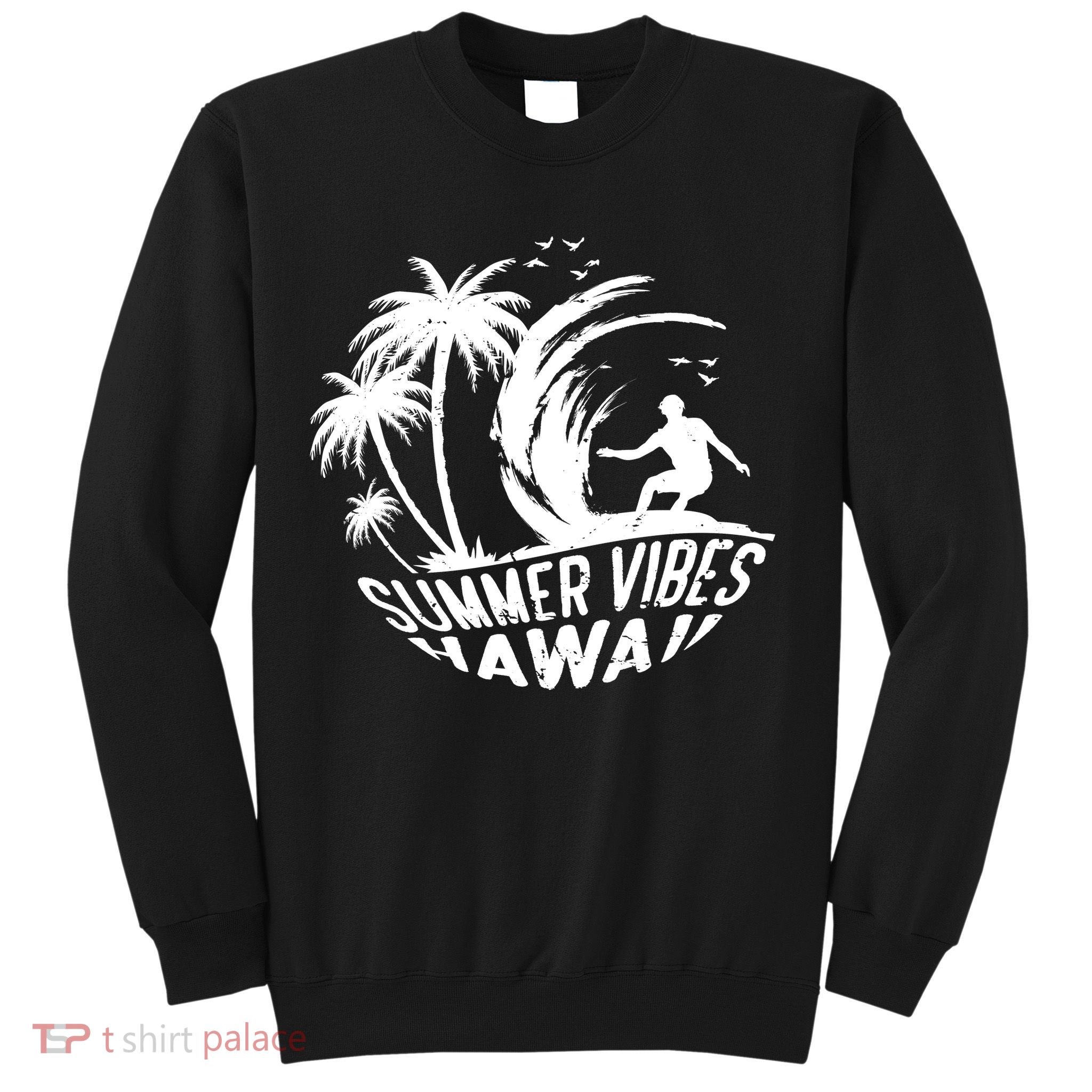 Surfing Summer Vibes Hawaii Surfing Vintage Gift Sweatshirt