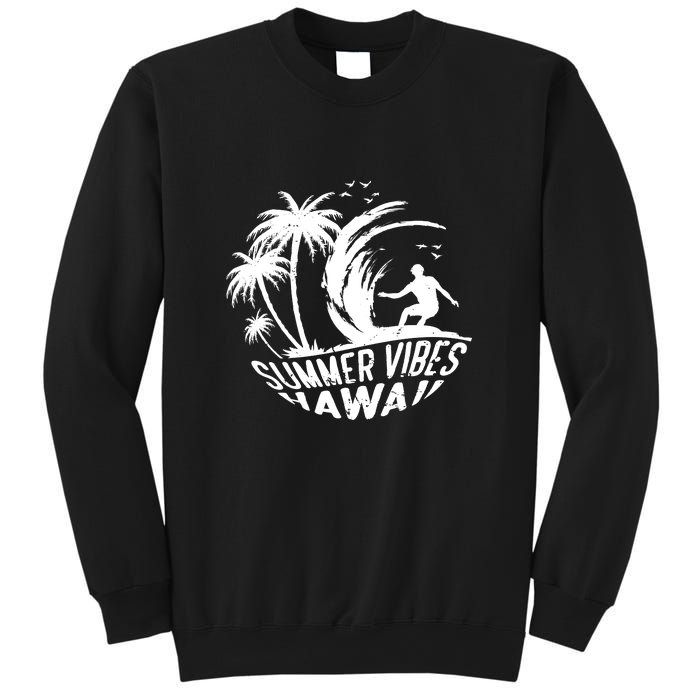 Surfing Summer Vibes Hawaii Surfing Vintage Gift Sweatshirt