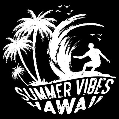 Surfing Summer Vibes Hawaii Surfing Vintage Gift T-Shirt