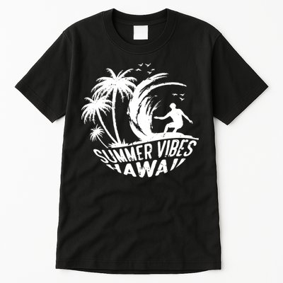 Surfing Summer Vibes Hawaii Surfing Vintage Gift Tall T-Shirt