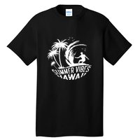 Surfing Summer Vibes Hawaii Surfing Vintage Gift Tall T-Shirt