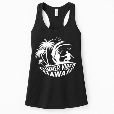 Surfing Summer Vibes Hawaii Surfing Vintage Gift Womens Tank Top