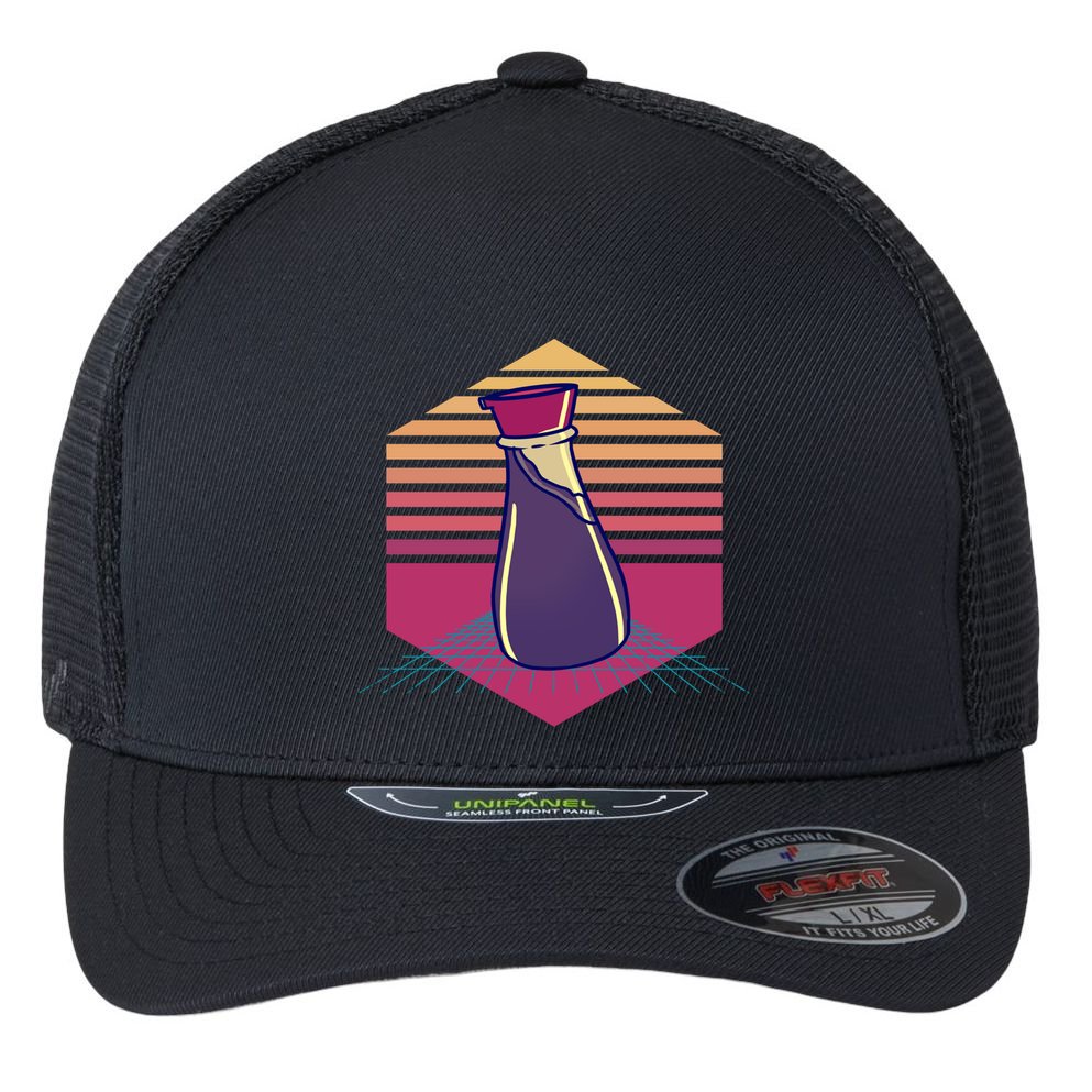 Soy Sauce Vintage Sushi Lover Gift Flexfit Unipanel Trucker Cap