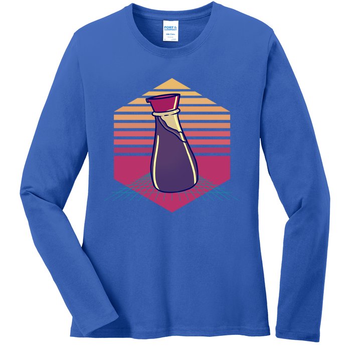 Soy Sauce Vintage Sushi Lover Gift Ladies Long Sleeve Shirt