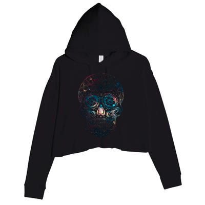 Sugar Skull V1 Crop Fleece Hoodie