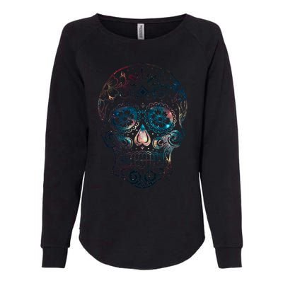 Sugar Skull V1 Womens California Wash Sweatshirt